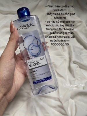 Nước tẩy trang Loreal 95ml nắp xanh 