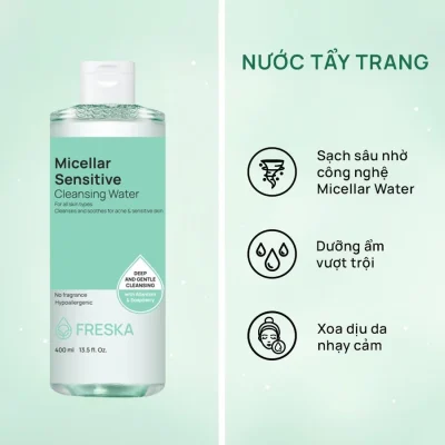 Hiệu quả nước tẩy trang Freska 